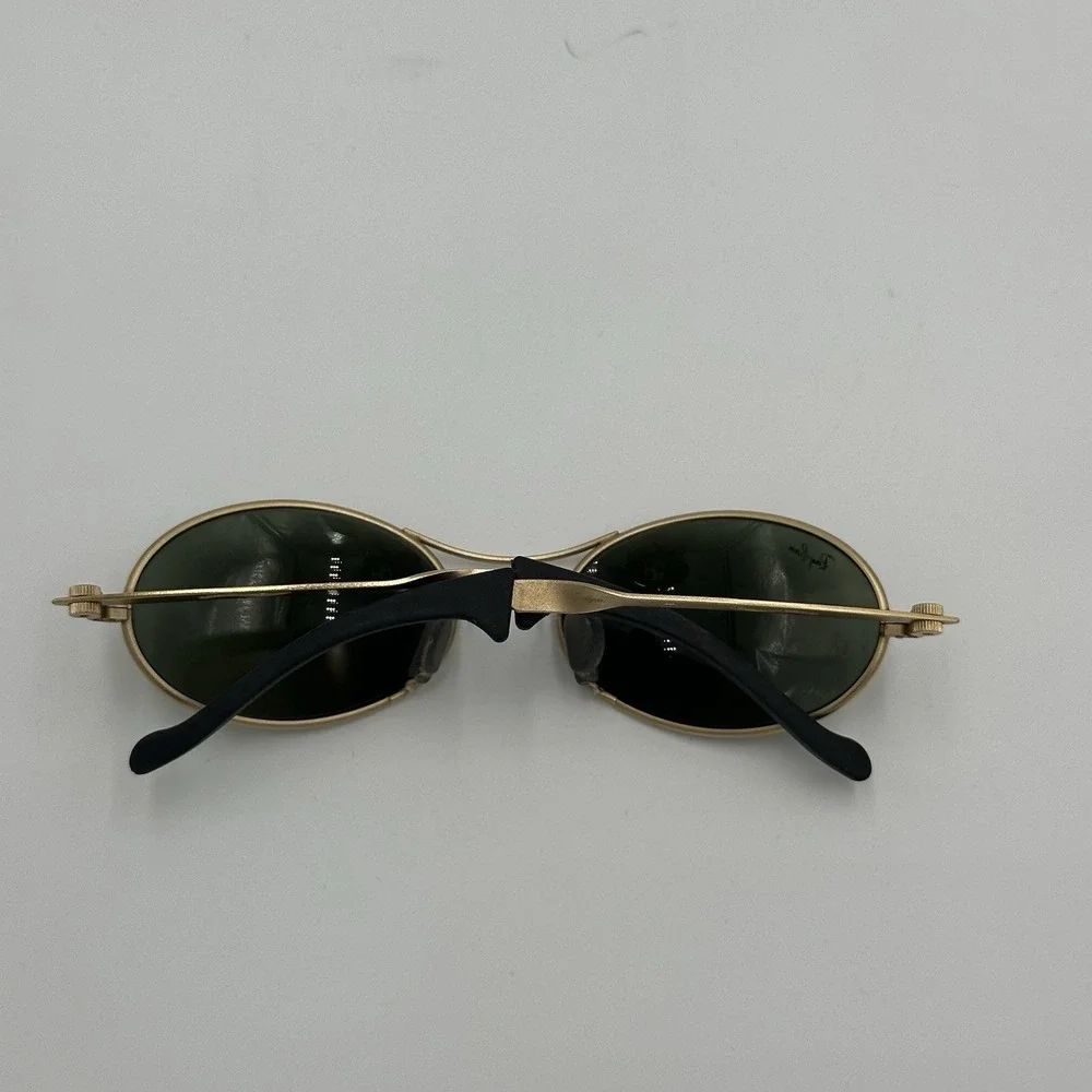 VTG B&L Ray-Ban W2177 Orbs Oval Sunglasses Mens Arista Matte Gold Made In USA 90